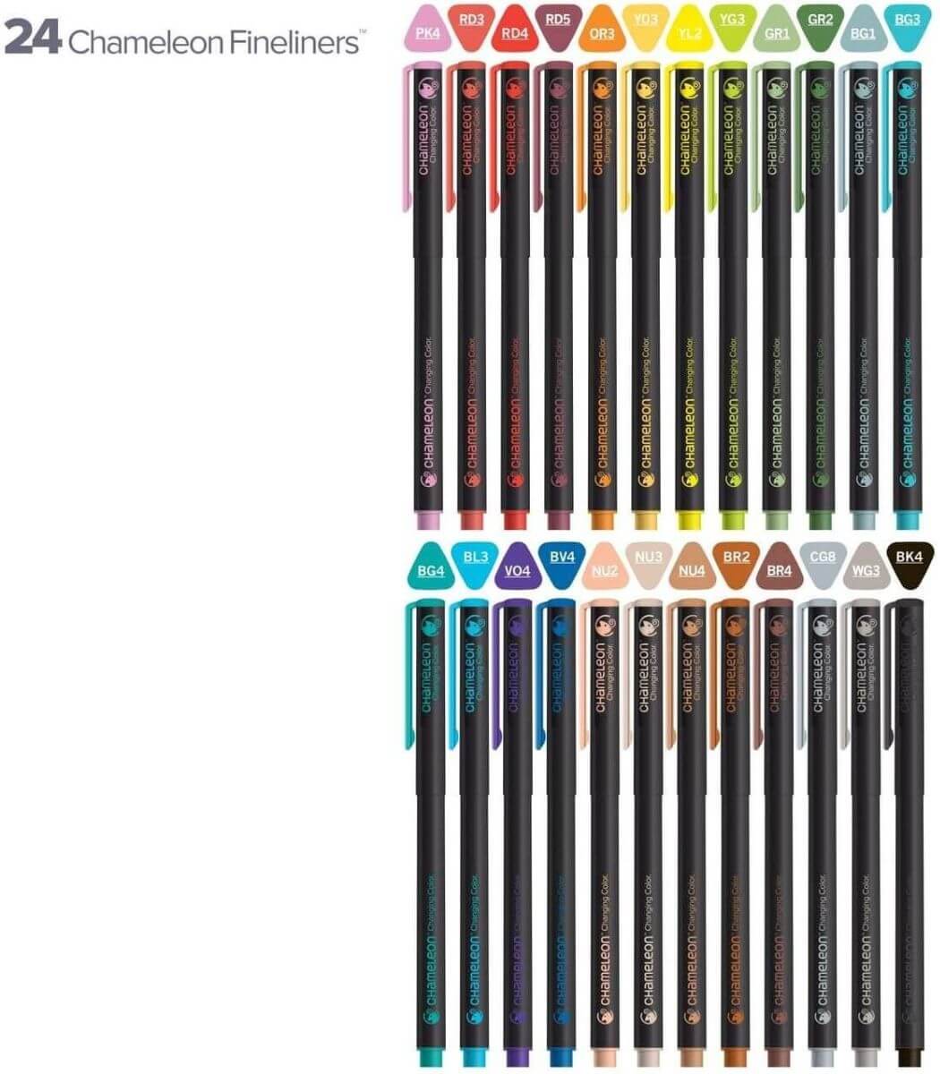 Chameleon Fineliner 24-Pen Bold inhoud