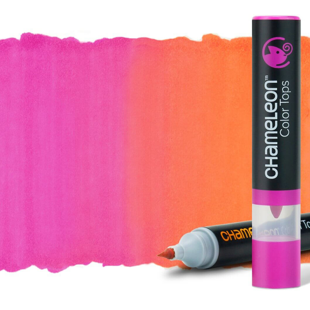 Kleurovergang van roze naar oranje met een Chamelon Color Top