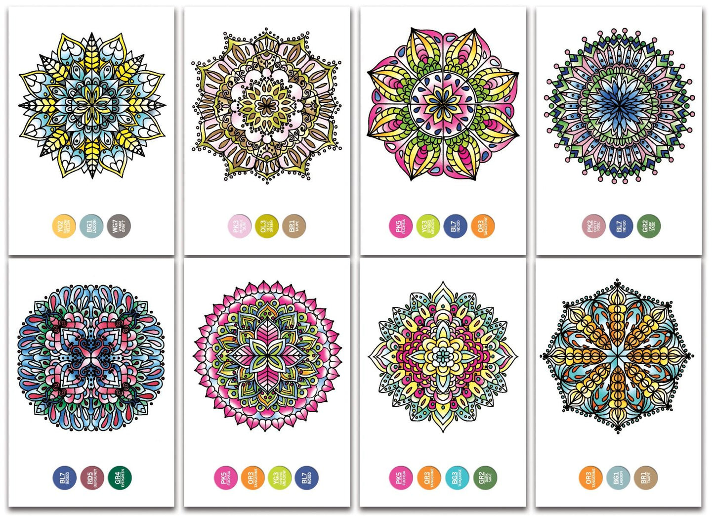 Chameleon Color Cards Embossed - Mini Mandalas - CC0107