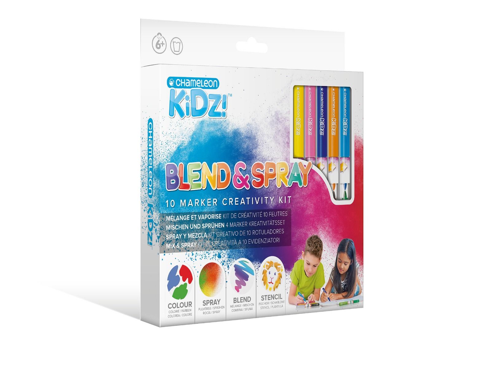 Chameleon Kidz Blend & Spray 10 Color Creativity Kit verpakking voorkant