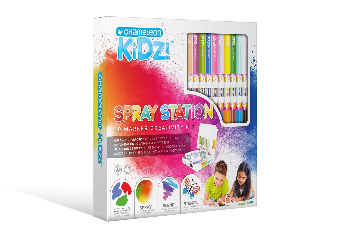 Chameleon Kidz Spray Station 20 Color Creativity Kit verpakking voorkant