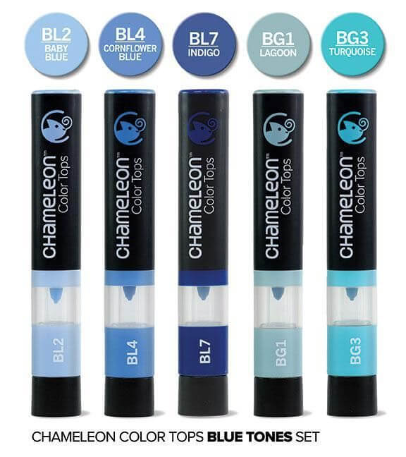 Chameleon Color Tops Blue Tones inhoud