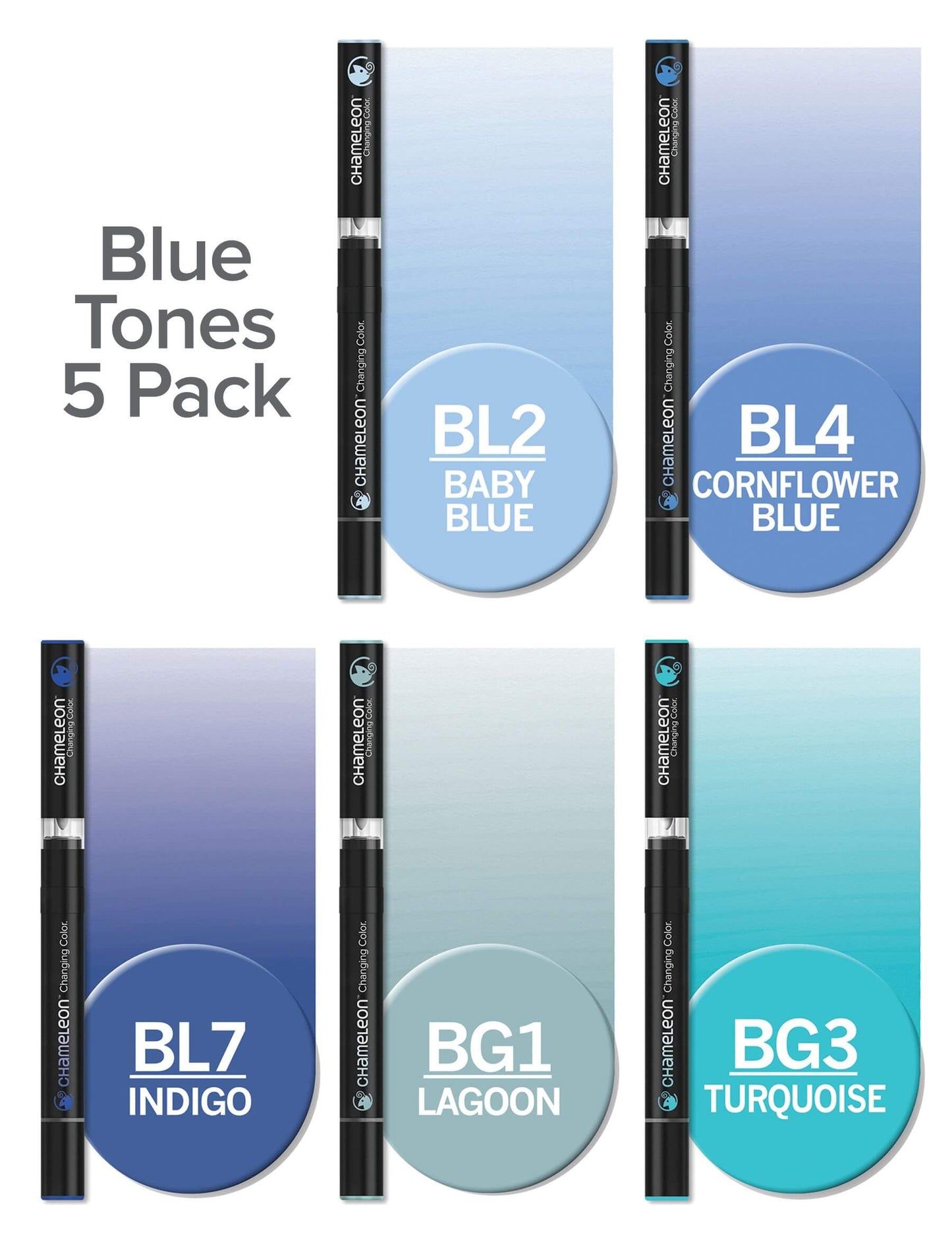 Chameleon Blue Tones set inhoud