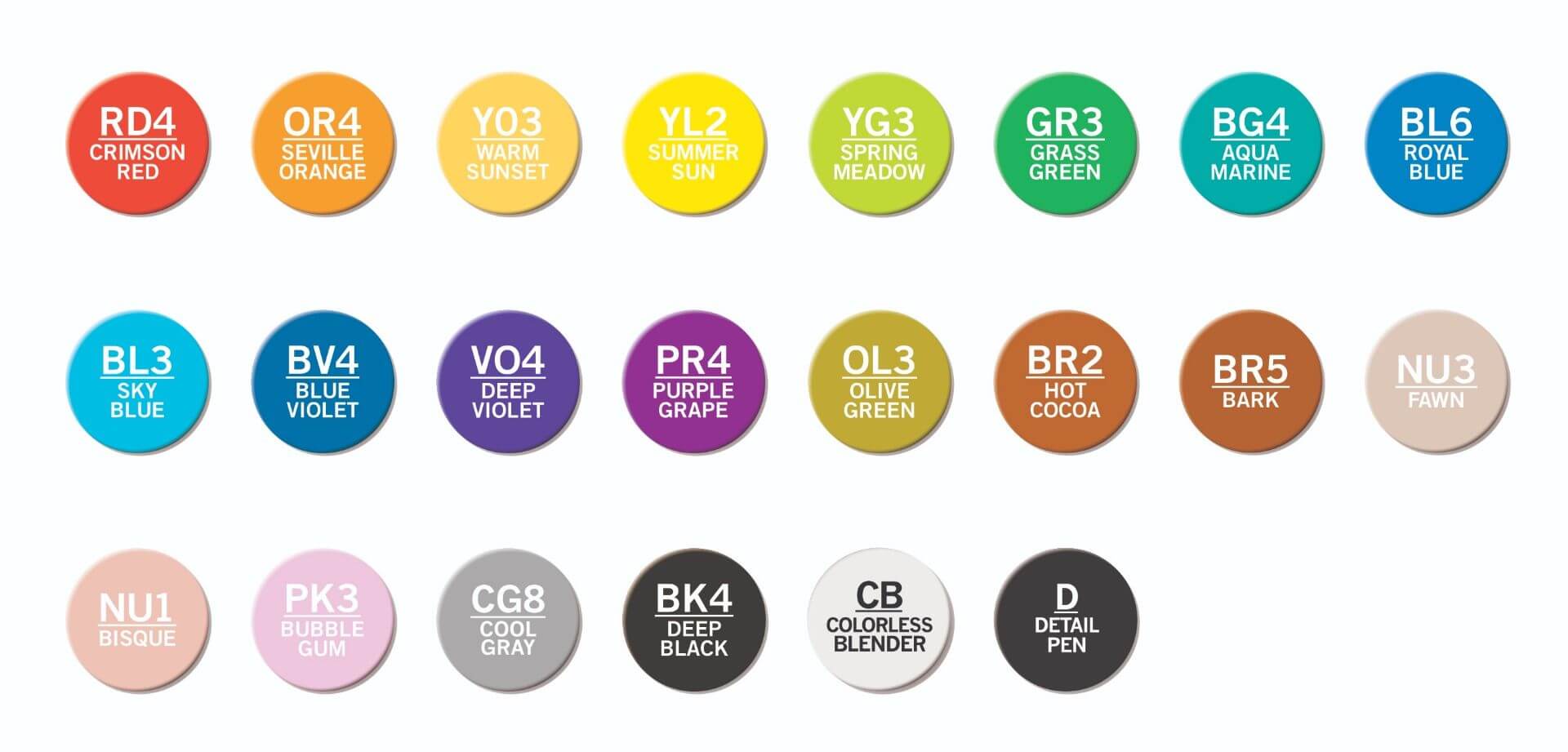 Chameleon 22-Marker Deluxe set inhoud